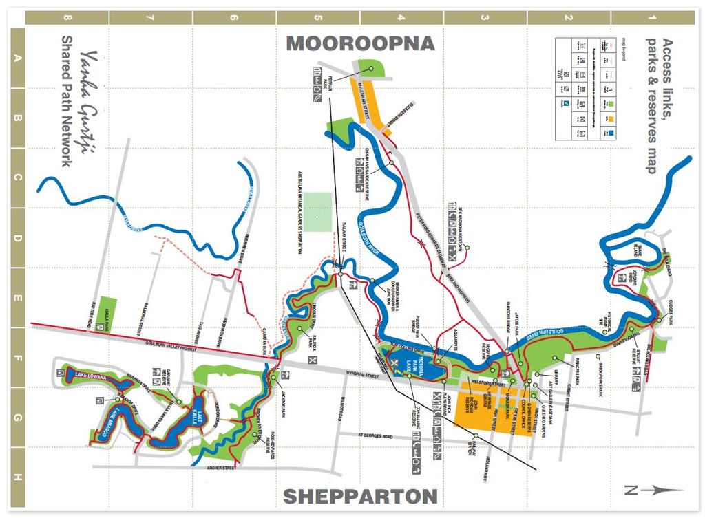 Shepparton Walking Map