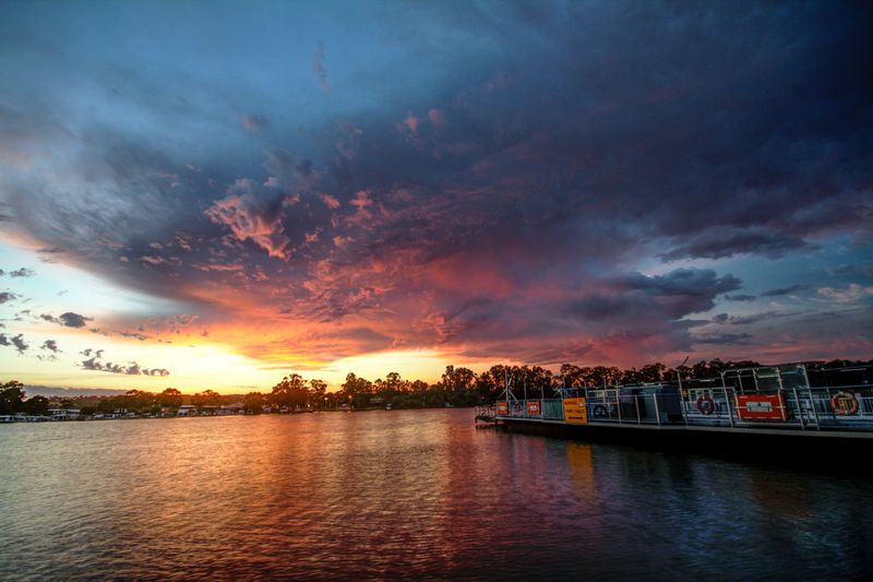 image of the Murray River at sunset